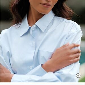 Jenni Kayne Blue Boyfriend Button Down Shirt
